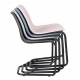 Lot de 2 Chaises Thirsty Rose Zuiver Assise en Tissu et Acier 52x55x78,5cm