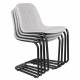 Lot de 2 Chaises Thirsty Rose Zuiver Assise en Tissu et Acier 52x55x78,5cm