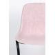 Lot de 2 Chaises Thirsty Rose Zuiver Assise en Tissu et Acier 52x55x78,5cm