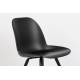 Lot de 2 Chaises Résine et Bois Noir Albert Kuip Zuiver Assise de Table 49x55x81,5cm