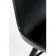 Lot de 2 Chaises Résine et Bois Noir Albert Kuip Zuiver Assise de Table 49x55x81,5cm