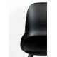 Lot de 2 Chaises Résine et Bois Noir Albert Kuip Zuiver Assise de Table 49x55x81,5cm