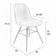 Lot de 2 Chaises Résine et Bois Noir Albert Kuip Zuiver Assise de Table 49x55x81,5cm