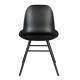 Lot de 2 Chaises Résine et Bois Noir Albert Kuip Zuiver Assise de Table 49x55x81,5cm