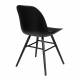 Lot de 2 Chaises Résine et Bois Noir Albert Kuip Zuiver Assise de Table 49x55x81,5cm
