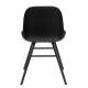 Lot de 2 Chaises Résine et Bois Noir Albert Kuip Zuiver Assise de Table 49x55x81,5cm
