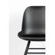 Lot de 2 Chaises Résine et Bois Noir Albert Kuip Zuiver Assise de Table 49x55x81,5cm
