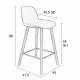 Lot de 2 Tabourets de Bar Noir Albert Kuip Zuiver Assise de Comptoir 44x47,5x88,5cm