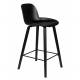 Lot de 2 Tabourets de Bar Noir Albert Kuip Zuiver Assise de Comptoir 44x47,5x88,5cm