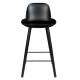 Lot de 2 Tabourets de Bar Noir Albert Kuip Zuiver Assise de Comptoir 44x47,5x88,5cm