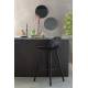 Lot de 2 Chaises de Bar Noir Albert Kuip Zuiver Assise de Comptoir 47x47,5x98,5cm