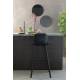 Lot de 2 Chaises de Bar Noir Albert Kuip Zuiver Assise de Comptoir 47x47,5x98,5cm