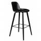 Lot de 2 Chaises de Bar Noir Albert Kuip Zuiver Assise de Comptoir 47x47,5x98,5cm