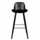 Lot de 2 Chaises de Bar Noir Albert Kuip Zuiver Assise de Comptoir 47x47,5x98,5cm