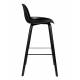 Lot de 2 Chaises de Bar Noir Albert Kuip Zuiver Assise de Comptoir 47x47,5x98,5cm