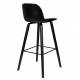 Lot de 2 Chaises de Bar Noir Albert Kuip Zuiver Assise de Comptoir 47x47,5x98,5cm