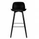 Lot de 2 Chaises de Bar Noir Albert Kuip Zuiver Assise de Comptoir 47x47,5x98,5cm