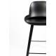 Lot de 2 Chaises de Bar Noir Albert Kuip Zuiver Assise de Comptoir 47x47,5x98,5cm