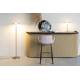 Lot de 2 Chaises Hautes Design Brit Zuiver Fauteuil de Bar Rose en Velours 54x57x91,5cm