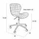 Chaise de Bureau Design OMG Zuiver Chaise Réglable Gris en Tissu 65x65x88