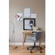 Chaise de Bureau Design OMG Zuiver Chaise Réglable Gris en Tissu 65x65x88