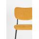 Lot de 2 Tabourets de Bar Ocre Benson Zuiver Assise Hautes en Velours Côtelé et Acier 46x53,5x92cm