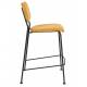 Lot de 2 Tabourets de Bar Ocre Benson Zuiver Assise Hautes en Velours Côtelé et Acier 46x53,5x92cm