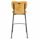 Lot de 2 Tabourets de Bar Ocre Benson Zuiver Assise Hautes en Velours Côtelé et Acier 46x53,5x92cm