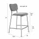 Lot de 2 Tabourets de Bar Bleu Foncé Benson Zuiver Assise Hautes en Velours Côtelé et Acier 46x53,5x92cm
