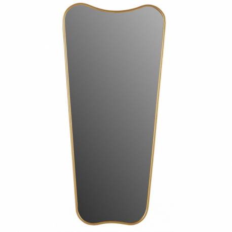 Sublime Miroir Alix Athezza Psyché Format Portrait Glace Murale en Métal Doré 4x76x164cm
