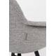 Lot de 2 Fauteuils de Table Albert Kuip Soft Zuiver Assise Chaise en Tissu Gris Clair et Bois 55x59x81,5cm
