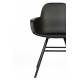 Lot de 2 Fauteuils de Table Résine et Bois Noir Albert Kuip Zuiver Assise Chaise 55x59x81,5cm