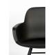 Lot de 2 Fauteuils de Table Résine et Bois Noir Albert Kuip Zuiver Assise Chaise 55x59x81,5cm