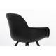 Lot de 2 Fauteuils de Table Résine et Bois Noir Albert Kuip Zuiver Assise Chaise 55x59x81,5cm