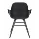 Lot de 2 Fauteuils de Table Résine et Bois Noir Albert Kuip Zuiver Assise Chaise 55x59x81,5cm