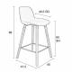 Lot de 2 Tabourets de Bar Résine Blanc Albert Kuip Zuiver Assise de Comptoir 45x47,5x89cm