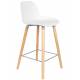 Lot de 2 Tabourets de Bar Résine Blanc Albert Kuip Zuiver Assise de Comptoir 45x47,5x89cm