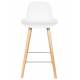 Lot de 2 Tabourets de Bar Résine Blanc Albert Kuip Zuiver Assise de Comptoir 45x47,5x89cm