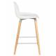 Lot de 2 Tabourets de Bar Résine Blanc Albert Kuip Zuiver Assise de Comptoir 45x47,5x89cm