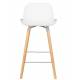 Lot de 2 Tabourets de Bar Résine Blanc Albert Kuip Zuiver Assise de Comptoir 45x47,5x89cm