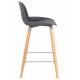 Lot de 2 Tabourets de Bar Résine Gris Anthracite Albert Kuip Zuiver Assise de Comptoir 45x47,5x89cm