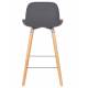 Lot de 2 Tabourets de Bar Résine Gris Anthracite Albert Kuip Zuiver Assise de Comptoir 45x47,5x89cm