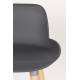 Lot de 2 Tabourets de Bar Résine Gris Anthracite Albert Kuip Zuiver Assise de Comptoir 45x47,5x89cm