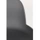 Lot de 2 Tabourets de Bar Résine Gris Anthracite Albert Kuip Zuiver Assise de Comptoir 45x47,5x89cm