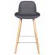 Lot de 2 Tabourets de Bar Résine Gris Anthracite Albert Kuip Zuiver Assise de Comptoir 45x47,5x89cm