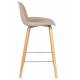 Lot de 2 Tabourets de Bar Résine Taupe Albert Kuip Zuiver Assise de Comptoir 45x47,5x89cm
