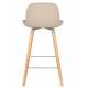 Lot de 2 Tabourets de Bar Résine Taupe Albert Kuip Zuiver Assise de Comptoir 45x47,5x89cm