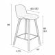Lot de 2 Tabourets de Bar Résine Taupe Albert Kuip Zuiver Assise de Comptoir 45x47,5x89cm