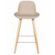 Lot de 2 Tabourets de Bar Résine Taupe Albert Kuip Zuiver Assise de Comptoir 45x47,5x89cm