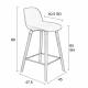 Lot de 2 Tabourets de Bar Résine Vert Albert Kuip Zuiver Assise de Comptoir 45x47,5x89cm